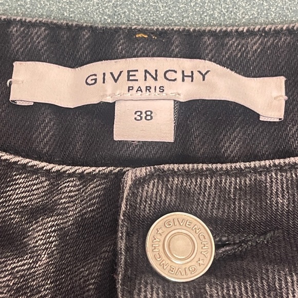 Givenchy Paris Marble Denim Slim Fit Cropped Jeans Women’s 38 US6 - Picture 3 of 15